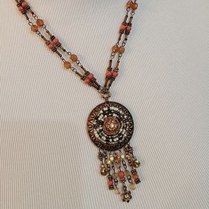 Set of Amber Necklace & Earrings